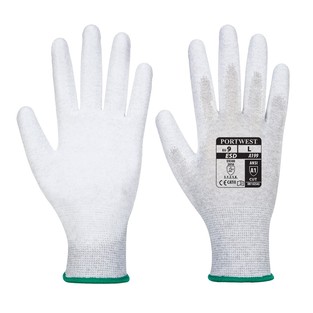 アズピュア PUクール手袋(オーバーロックタイプ) 手の平 M 10双×30セット - 3